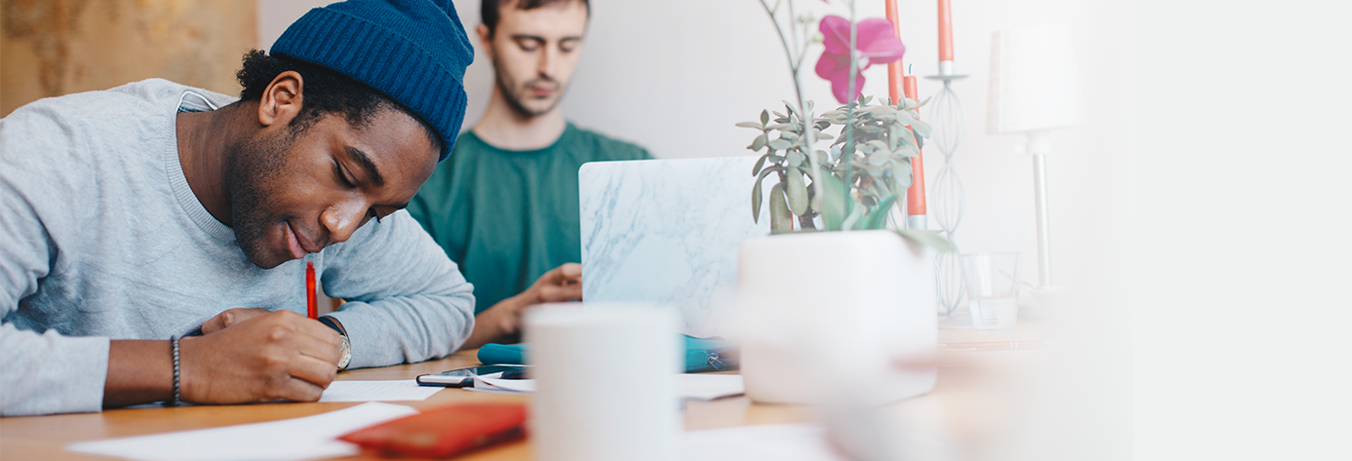Deux étudiants en révision